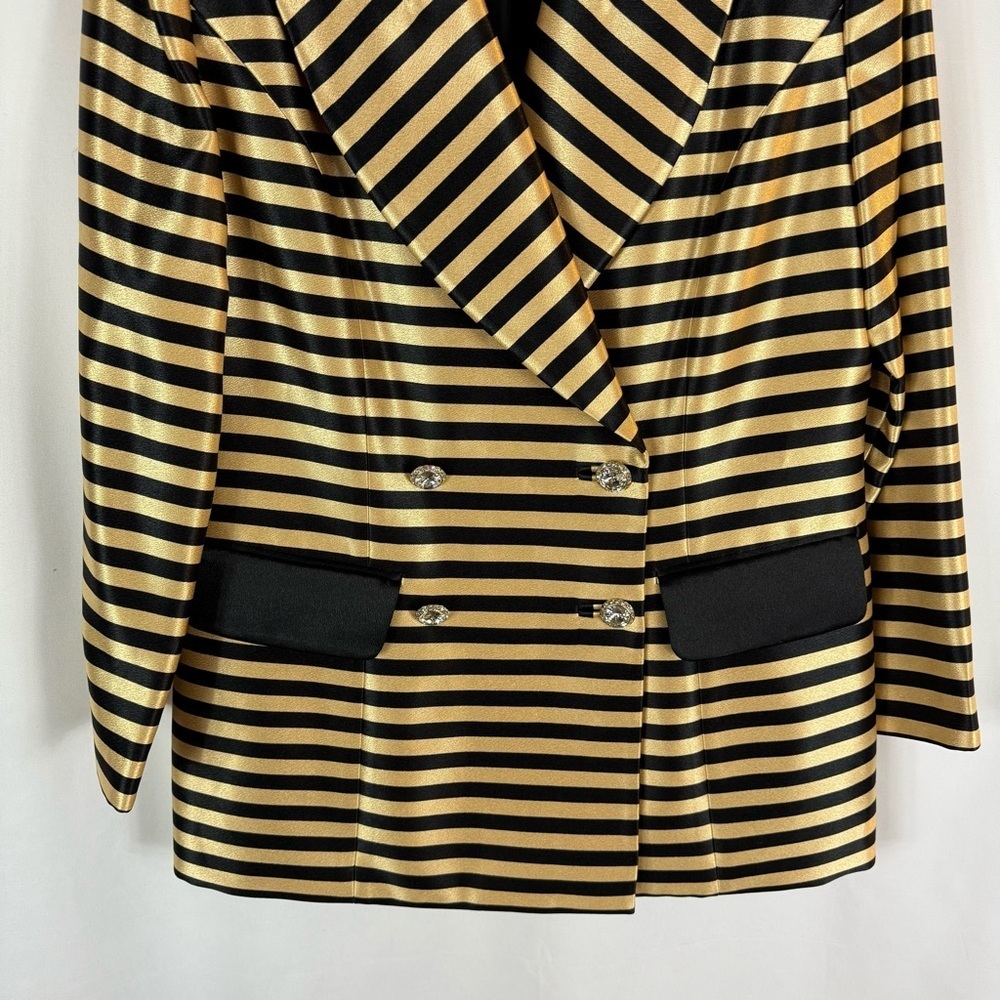 Vintage set Night studio New York size:12 color: gold, black striped print - Picture 4 of 17